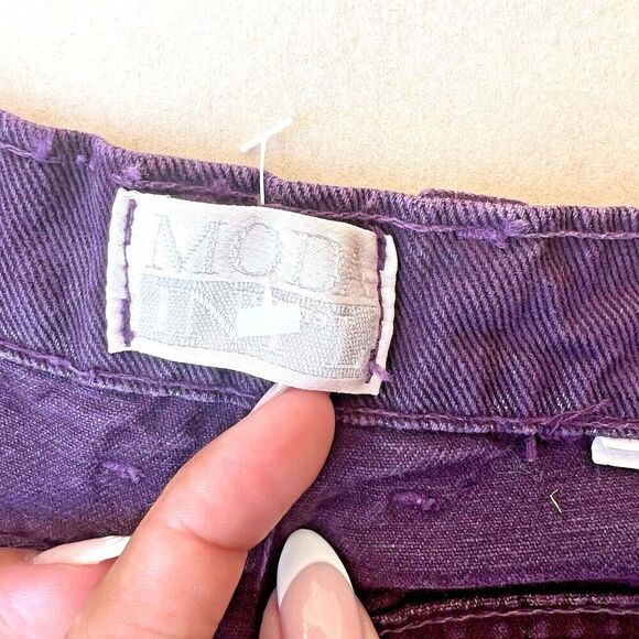 Vintage 80s Moda INTL Womens The London Jean Purple Mom Jeans High Rise 22 - Picture 5 of 10